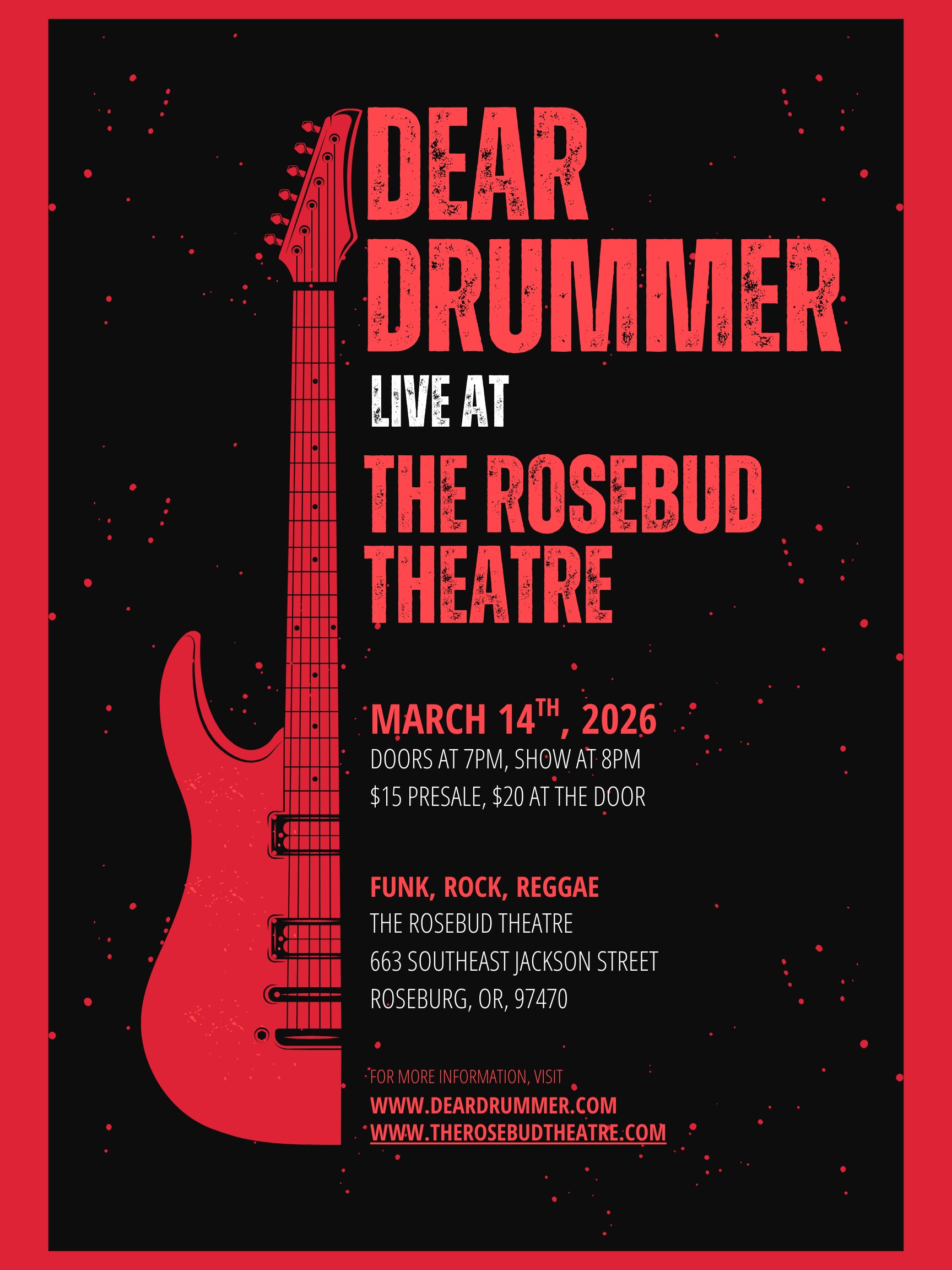 Dear Drummer Show Poster - Rosebud Theatre
